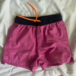 Cotton On Pink and Black Kids Shorts with Orange Drawstring